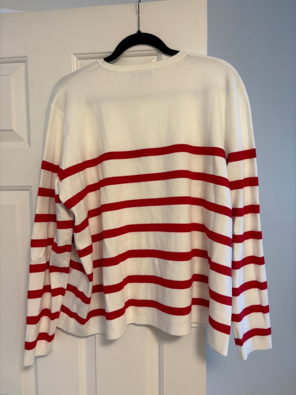 Smash + Tess White Cardigan with Red Stripes and Gold Buttons size xl/xxl - Picture 4 of 5